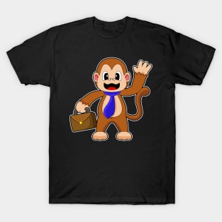 Monkey Businessman Briefcase T-Shirt